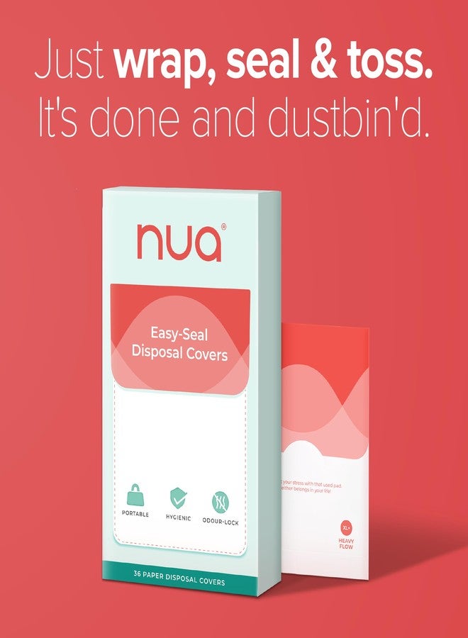 Nua Easy-Seal Disposal Covers (Pack of 36) | Paper Disposal Covers for Pads, Tampons & Liners | Hygienic, Odour-Free, Mess-Free Solution for Period Waste Disposal - Image 2